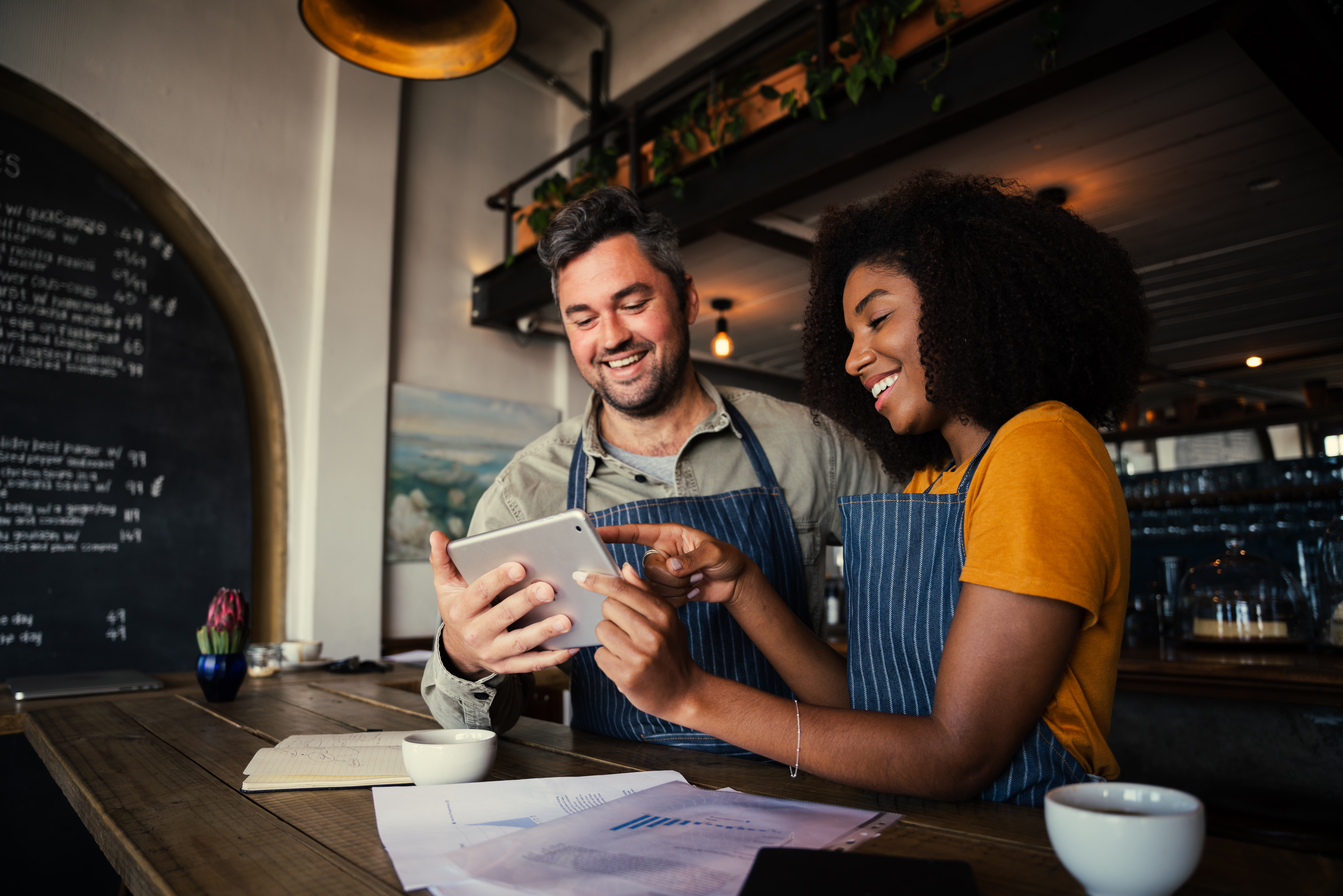 A small business owner signing up for Smallness